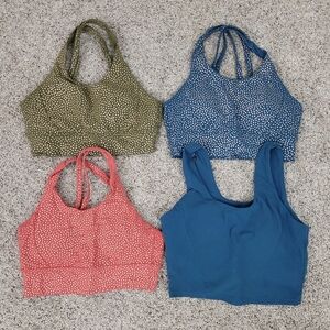 LOT OF 4 Buffbunny Sports Bra Bossy Print Womens Medium